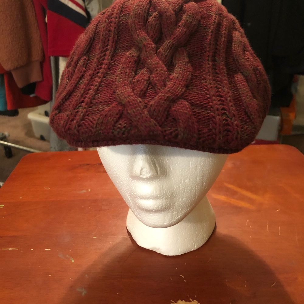 Kangol Knitted Cranberry Drivers Cap
